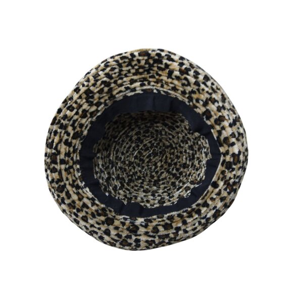 Womens Leopard Pattern 100% Polyester Roll-up Brim Special Occasion/Costume Cloc - Picture 5 of 5